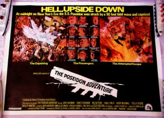 1972 N.  Y.  Subway Movie Poster The Poseidon Adventure,  Rare Linen Backed 2 Sheet