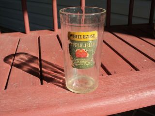 Rare - - White House Vinegar - Apple Jelly Glass - With Label