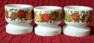 Rare Vintage Soft Boil Egg Holder Cups Spice Of Life Made In Japan For Corning