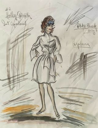 Edith Head: Sketch For Audrey Hepburn - Breakfast At Tiffany 