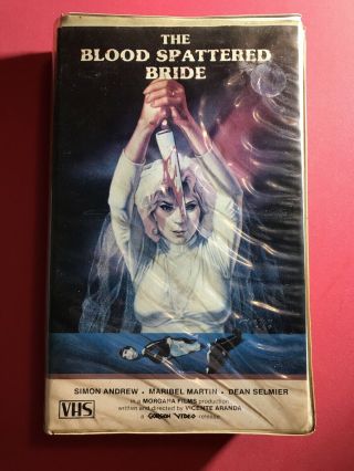 The Blood Spattered Bride Clamshell Vhs Rare Oop Horror Gorgon