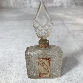 Vtg Narcisse Martens Perfume Bottle Cut Glass Diamond Top Applicator 4.  75”