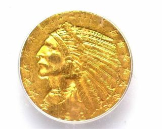1913 - S Indian Head $5 Gold Half Eagle Icg Ms - 63 Rare Lists For $12,  500