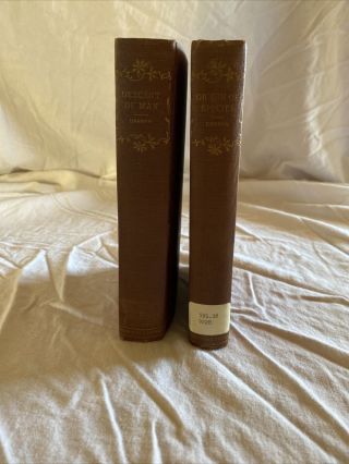 Charles Darwin,  The Orgin Of Species And Descent Of Man,  C1895 Rare Book Bundle