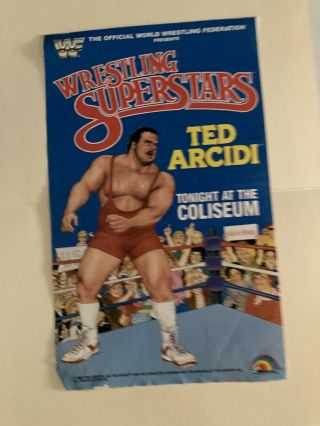 Wwe Wwf Ljn Wrestling Superstars Poster Ted Arcidi Rare Hasbro