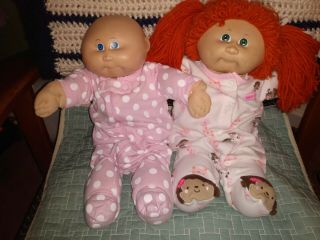 2 Vintage Cabbage Patch Dolls,  Bald And Red Hair,  Adorable 1978 - 1982