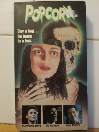 Popcorn Horror Oop Rare 1991 Vhs Jill Schoelen,  Dee Wallace Stone,  Ray Walston