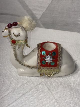 Rare Vtg 1960 Holt - Howard Japan Camel Ceramic Candle Holder Holiday 6416 X - Mas