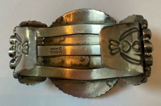 Rare Vintage Don Lucas Multi Stone Cuff Bracelet Sterling Native American 3
