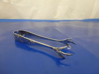 Vintage Ornate Bird Claws/talons Sugar Tongs Electroplate Silver
