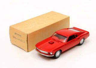 Rare Vintage 1969 Ford Mustang Promo Car W/ Box Candy Apple Red