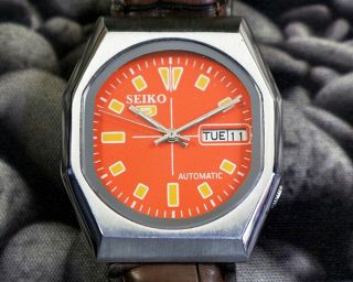 SEIKO 5 AUTOMATIC CAL.  6309 MEN ' S JAPAN OLD VINTAGE WATCH 322028 2