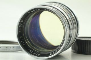 Rare 【exc,  5】tokyo Kogaku Simlar Lens 5cm 50mm F1.  5 Leica Screw Mount From Japan