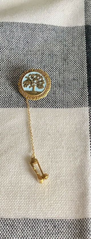 10k Gold National Congress Of Parents And Teachers Pin With Gavel Rare