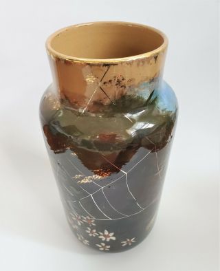 Rare Rookwood Pottery C.  1880 Vase Limoges Spider Web Maria Longworth Nichols