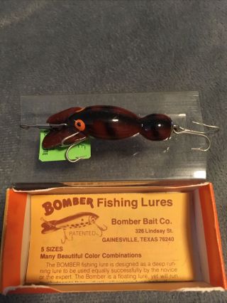 Vintage Bomber Fishing Lure Rare 2721 Midget Bomberette Box/paper