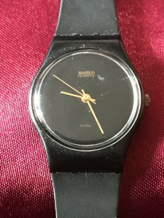 Wristwatch Swatch Lady Black Magic (lb119) - From 1987 Golden Hands - L@@k
