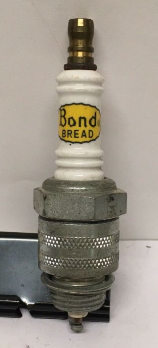 Rare Nos Vintage Bond Bread Spark Plug (decal Logo) 14mm ? Thread