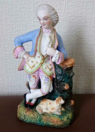 Fine Antique 19th Century French Hand Painted Bisque Porcelain Figure