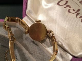 ROLEX 18K Gold Orchid W/ Box Vintage Antique 18K Gold Bracelet Rare 6