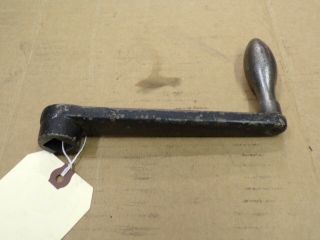Antique Cast Iron Machine Crank 7 " Length 1/2 " Socket 3 - 1/4 " Handle