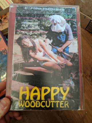 Happy Woodcutter Cut Box With Boot Tape Rare Gore Sleeze Vhs California Star