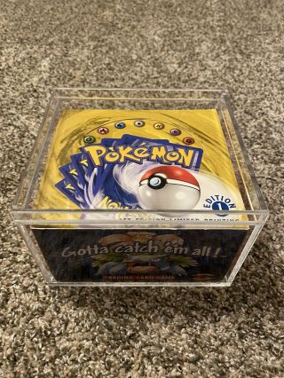 Pokemon 1st Edition Base Set Booster Box Empty Shadowless English Rare Case 1999