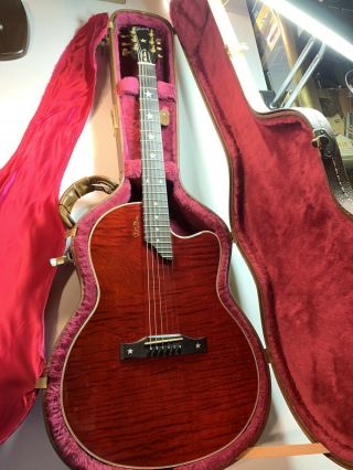 Gibson Chet Atkins Sst Semi Acoustic Hollow Body Extremely Rare Burgundy Red Ohc