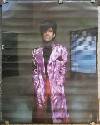 Prince 1999 Era Poster 1983 Purple Trenchcoat 24x30.  Approx Rare