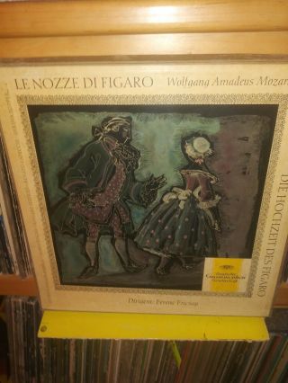 Le Nozze Di Figaro / Mozart Dgg " Tulips " Fricsay 3 Lp & Book Rare Mono