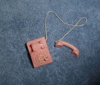 Vintage Barbie Doll Clothes - Vintage Barbie 969 Suburban Shopper Pink Telephone