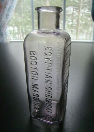 Antique Egyptian Chemical Co.  Patented March 13 - 1906 Embalming Fluid Bottle