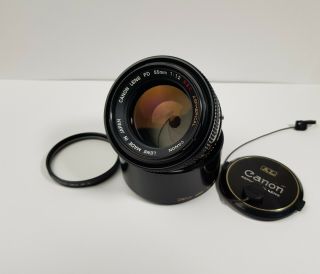 [Rare Top w/hood] Canon FD 55mm f/1.  2 S.  S.  C SSC Aspherical Lens 5
