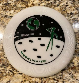 Rare Alien 1980 Wham - O Frisbee Disc Moonlighter Glows In The Dark 10 " Diameter