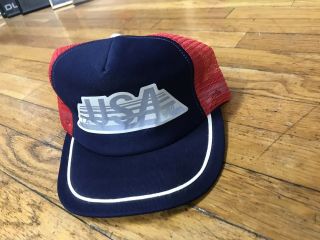 Rare Vintage 1984 Los Angeles Olympic Games Reflective Mesh Trucker Hat