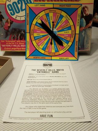 Beverly Hills 90210 Entangle Board Game 1991.  Rare 3