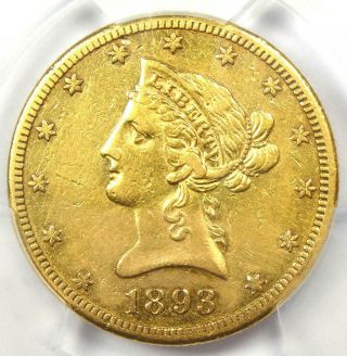 1893 - Cc Liberty Gold Eagle $10 - Pcgs Xf Details (ef) - Rare Carson City Coin