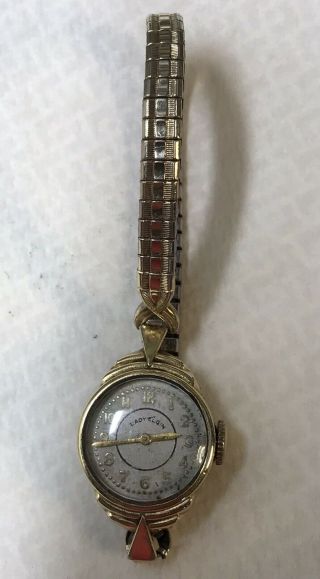 Vintage Lady Elgin 19 Jewels 14k Yellow Gold Filled Watch (running)