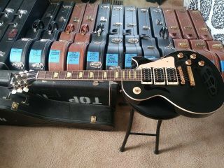 2003 Gibson Les Paul Classic Dealer Model 3 Pickup Guitar Ebony Rare Case Queen