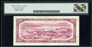 1954 Bank of Canada Rare Devil ' s Face $1000 - Legacy EF40PPQ - S/N: A/K0021723 2