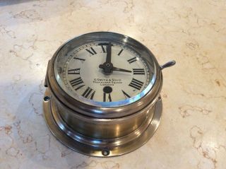 Brass Cased Small Ships Clock At.