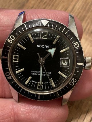 Mens Vintage Adora Diver 17j 8800 Swiss Made Wristwatch (3)