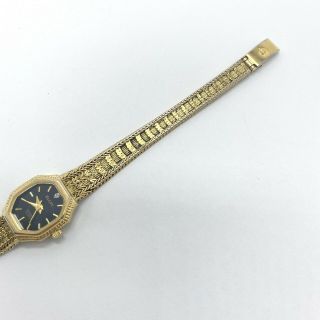 Elgin EK760 - 017 vintage watch women’s gold tone and black with a diamond 3