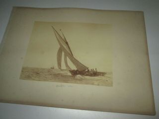 The Racing Yacht Quickstep At Bembridge Regatta 1885 Antique Photograph