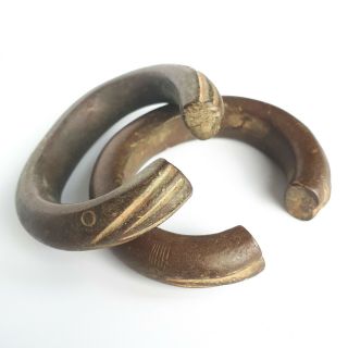 A Antique African Manilla Currency Bracelets Bronze Trade Money No.  12