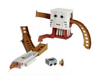 Rare Minecraft Ghast Attack Track And Playset Hot Wheels Incomplete