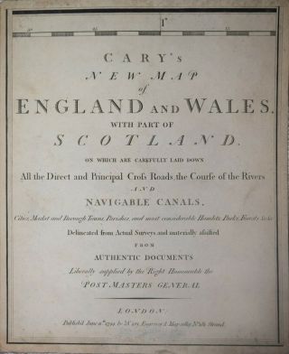NORTHUMBERLAND - SCOTTISH BORDERS FOR CARY ' S MAP OF ENGLAND AND WALES,  1794 2