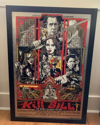 Rare Mondo Metal Kill Bill Tyler Stout Screenprinted Poster Alamo Tarantino 2011