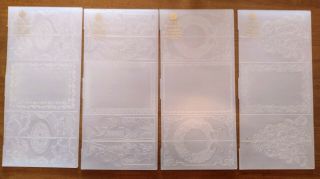 4 Anna Griffin Christmas 12 Inch Double Gatefold Embossing Folders.  Rare/htf.