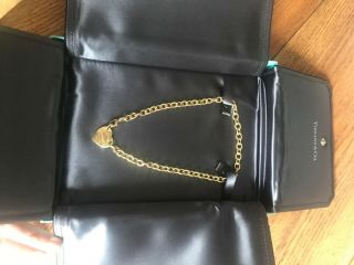 Very Rare Return To Tiffany & Co 18k Gold Heart Tag Choker Necklace